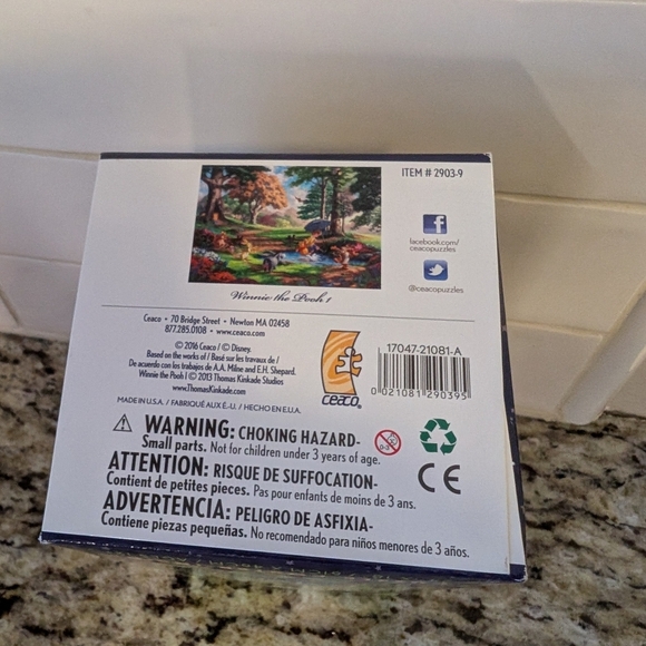 Thomas Kinkade Disney Winnie the Pooh 1 Jigsaw Puzzle 750 Pieces Complete Poster - Picture 3 of 5